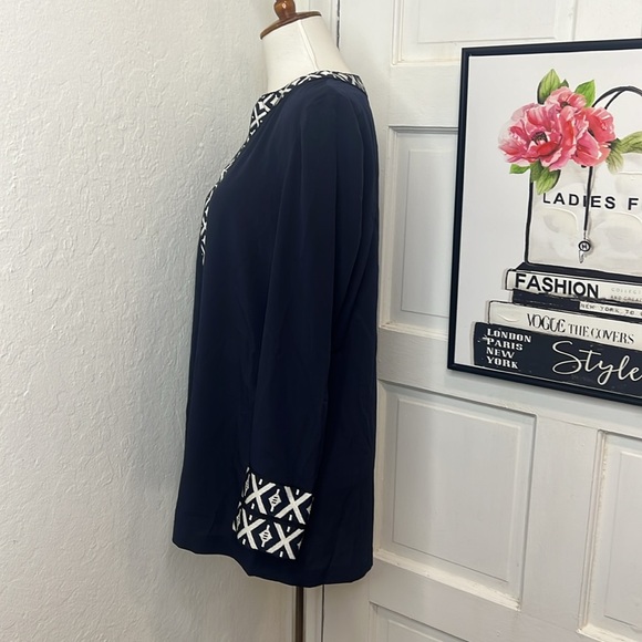 NWT Tory Burch Navy Tunic with Taping Size 6 - Picture 5 of 12